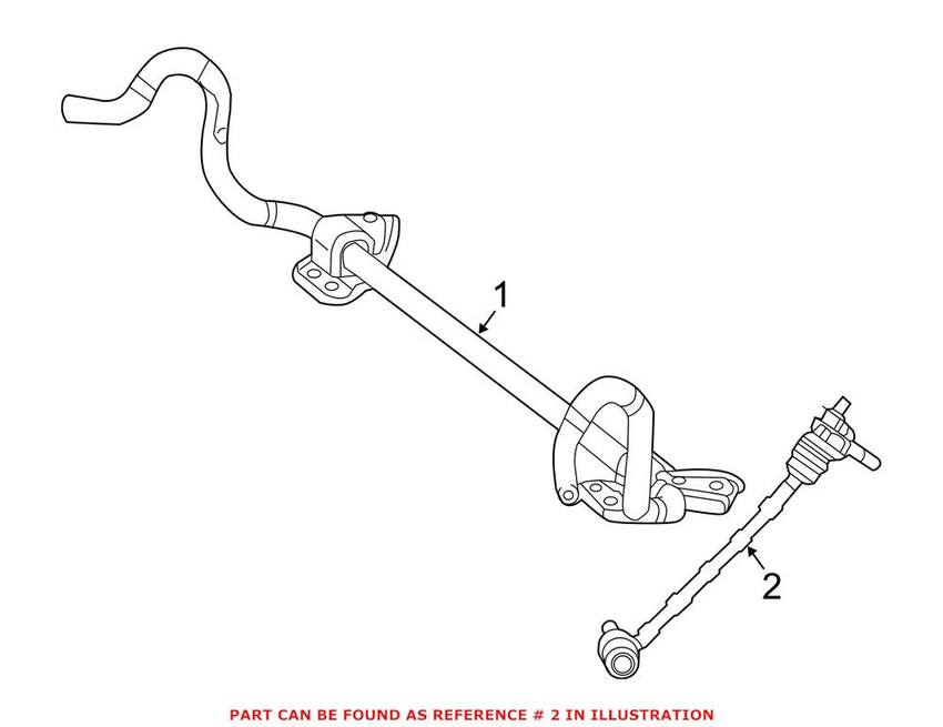 Mercedes Sway Bar End Link - Front Driver Side 2053230917